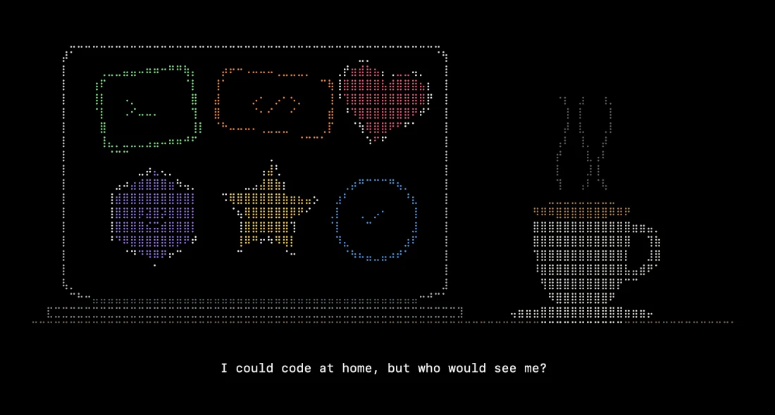Coffee shop engineer terminal screen